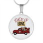 Girlfriend Gift Loads of Love Circle Necklace Stainless Steel or 18k Gold 18-22"-Express Your Love Gifts