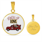 Girlfriend Gift Loads of Love Circle Necklace Stainless Steel or 18k Gold 18-22"-Express Your Love Gifts