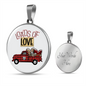 Girlfriend Gift Loads of Love Circle Necklace Stainless Steel or 18k Gold 18-22"-Express Your Love Gifts
