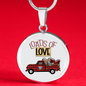 Girlfriend Gift Loads of Love Circle Necklace Stainless Steel or 18k Gold 18-22"-Express Your Love Gifts