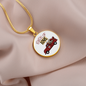 Girlfriend Gift Loads of Love Circle Necklace Stainless Steel or 18k Gold 18-22"-Express Your Love Gifts