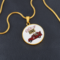 Girlfriend Gift Loads of Love Circle Necklace Stainless Steel or 18k Gold 18-22"-Express Your Love Gifts