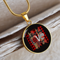 Girlfriend Gift Love for Ya Circle Necklace Stainless Steel or 18k Gold 18-22-Express Your Love Gifts