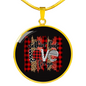 Girlfriend Gift Love for Ya Circle Necklace Stainless Steel or 18k Gold 18-22-Express Your Love Gifts