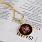 Girlfriend Gift Love for Ya Circle Necklace Stainless Steel or 18k Gold 18-22-Express Your Love Gifts