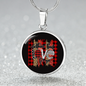 Girlfriend Gift Love for Ya Circle Necklace Stainless Steel or 18k Gold 18-22-Express Your Love Gifts