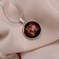Girlfriend Gift Love for Ya Circle Necklace Stainless Steel or 18k Gold 18-22-Express Your Love Gifts