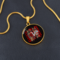 Girlfriend Gift Love for Ya Circle Necklace Stainless Steel or 18k Gold 18-22-Express Your Love Gifts
