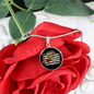 Girlfriend Gift Love Hearts Circle Necklace Stainless Steel or 18k Gold 18-22-Express Your Love Gifts
