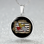 Girlfriend Gift Love Hearts Circle Necklace Stainless Steel or 18k Gold 18-22-Express Your Love Gifts