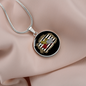 Girlfriend Gift Love Hearts Circle Necklace Stainless Steel or 18k Gold 18-22-Express Your Love Gifts