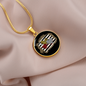 Girlfriend Gift Love Hearts Circle Necklace Stainless Steel or 18k Gold 18-22-Express Your Love Gifts