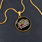 Girlfriend Gift Love Hearts Circle Necklace Stainless Steel or 18k Gold 18-22-Express Your Love Gifts
