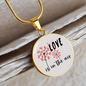 Girlfriend Gift Love in the Air Circle Necklace Stainless Steel or 18k Gold 18-22-Express Your Love Gifts