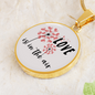 Girlfriend Gift Love in the Air Circle Necklace Stainless Steel or 18k Gold 18-22-Express Your Love Gifts