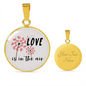 Girlfriend Gift Love in the Air Circle Necklace Stainless Steel or 18k Gold 18-22-Express Your Love Gifts