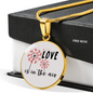 Girlfriend Gift Love in the Air Circle Necklace Stainless Steel or 18k Gold 18-22-Express Your Love Gifts