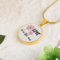Girlfriend Gift Love in the Air Circle Necklace Stainless Steel or 18k Gold 18-22-Express Your Love Gifts
