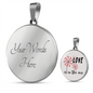 Girlfriend Gift Love in the Air Circle Necklace Stainless Steel or 18k Gold 18-22-Express Your Love Gifts