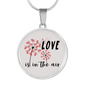 Girlfriend Gift Love in the Air Circle Necklace Stainless Steel or 18k Gold 18-22-Express Your Love Gifts