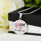 Girlfriend Gift Love in the Air Circle Necklace Stainless Steel or 18k Gold 18-22-Express Your Love Gifts