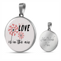 Girlfriend Gift Love in the Air Circle Necklace Stainless Steel or 18k Gold 18-22-Express Your Love Gifts
