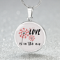 Girlfriend Gift Love in the Air Circle Necklace Stainless Steel or 18k Gold 18-22-Express Your Love Gifts