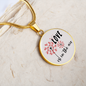 Girlfriend Gift Love in the Air Circle Necklace Stainless Steel or 18k Gold 18-22-Express Your Love Gifts
