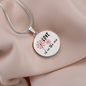 Girlfriend Gift Love in the Air Circle Necklace Stainless Steel or 18k Gold 18-22-Express Your Love Gifts