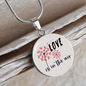 Girlfriend Gift Love in the Air Circle Necklace Stainless Steel or 18k Gold 18-22-Express Your Love Gifts