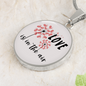 Girlfriend Gift Love in the Air Circle Necklace Stainless Steel or 18k Gold 18-22-Express Your Love Gifts