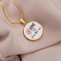 Girlfriend Gift Love in the Air Circle Necklace Stainless Steel or 18k Gold 18-22-Express Your Love Gifts