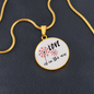 Girlfriend Gift Love in the Air Circle Necklace Stainless Steel or 18k Gold 18-22-Express Your Love Gifts