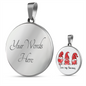 Girlfriend Gift Love My Gnomies Circle Necklace Stainless Steel or 18k Gold 18-22-Express Your Love Gifts