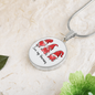 Girlfriend Gift Love My Gnomies Circle Necklace Stainless Steel or 18k Gold 18-22-Express Your Love Gifts