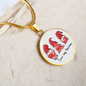 Girlfriend Gift Love My Gnomies Circle Necklace Stainless Steel or 18k Gold 18-22-Express Your Love Gifts