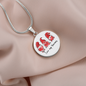 Girlfriend Gift Love My Gnomies Circle Necklace Stainless Steel or 18k Gold 18-22-Express Your Love Gifts