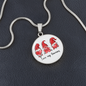 Girlfriend Gift Love My Gnomies Circle Necklace Stainless Steel or 18k Gold 18-22-Express Your Love Gifts