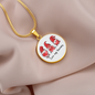 Girlfriend Gift Love My Gnomies Circle Necklace Stainless Steel or 18k Gold 18-22-Express Your Love Gifts