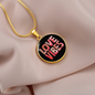 Girlfriend Gift Love Vibes Circle Necklace Stainless Steel or 18k Gold 18-22-Express Your Love Gifts