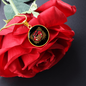 Girlfriend Gift Pucker Up Circle Necklace Stainless Steel or 18k Gold 18-22-Express Your Love Gifts