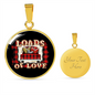 Girlfriend Gift Truck Loads of Love Circle Necklace Stainless Steel or 18k Gold 18-22-Express Your Love Gifts