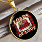 Girlfriend Gift Truck Loads of Love Circle Necklace Stainless Steel or 18k Gold 18-22-Express Your Love Gifts