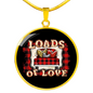 Girlfriend Gift Truck Loads of Love Circle Necklace Stainless Steel or 18k Gold 18-22-Express Your Love Gifts