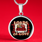 Girlfriend Gift Truck Loads of Love Circle Necklace Stainless Steel or 18k Gold 18-22-Express Your Love Gifts