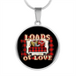 Girlfriend Gift Truck Loads of Love Circle Necklace Stainless Steel or 18k Gold 18-22-Express Your Love Gifts