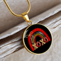 Girlfriend Gift XOXO Rainbow Circle Necklace Stainless Steel or 18k Gold 18-22-Express Your Love Gifts