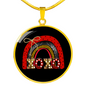 Girlfriend Gift XOXO Rainbow Circle Necklace Stainless Steel or 18k Gold 18-22-Express Your Love Gifts
