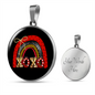 Girlfriend Gift XOXO Rainbow Circle Necklace Stainless Steel or 18k Gold 18-22-Express Your Love Gifts