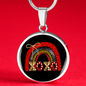 Girlfriend Gift XOXO Rainbow Circle Necklace Stainless Steel or 18k Gold 18-22-Express Your Love Gifts